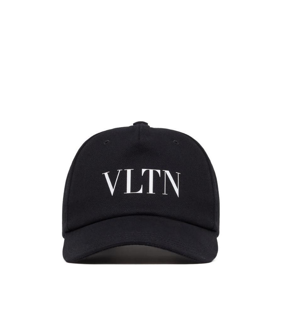 Valentino Garavani Contoured Brim Cap With Adjustable Strap In Black