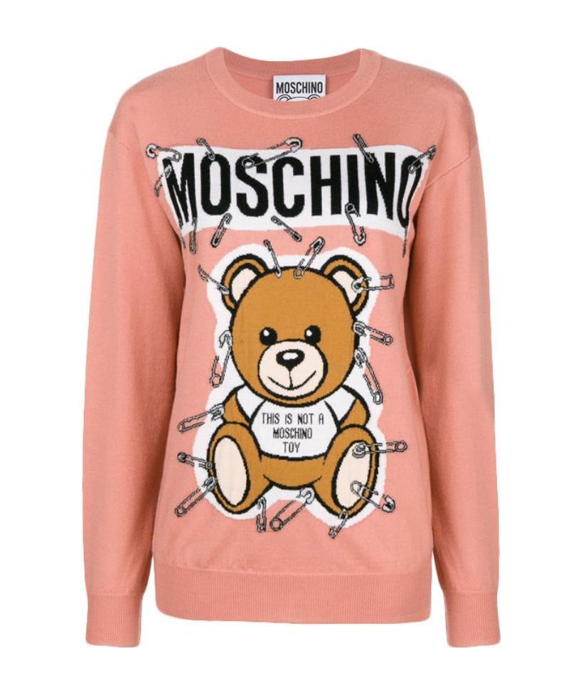 Moschino Logo Sweater In Pink