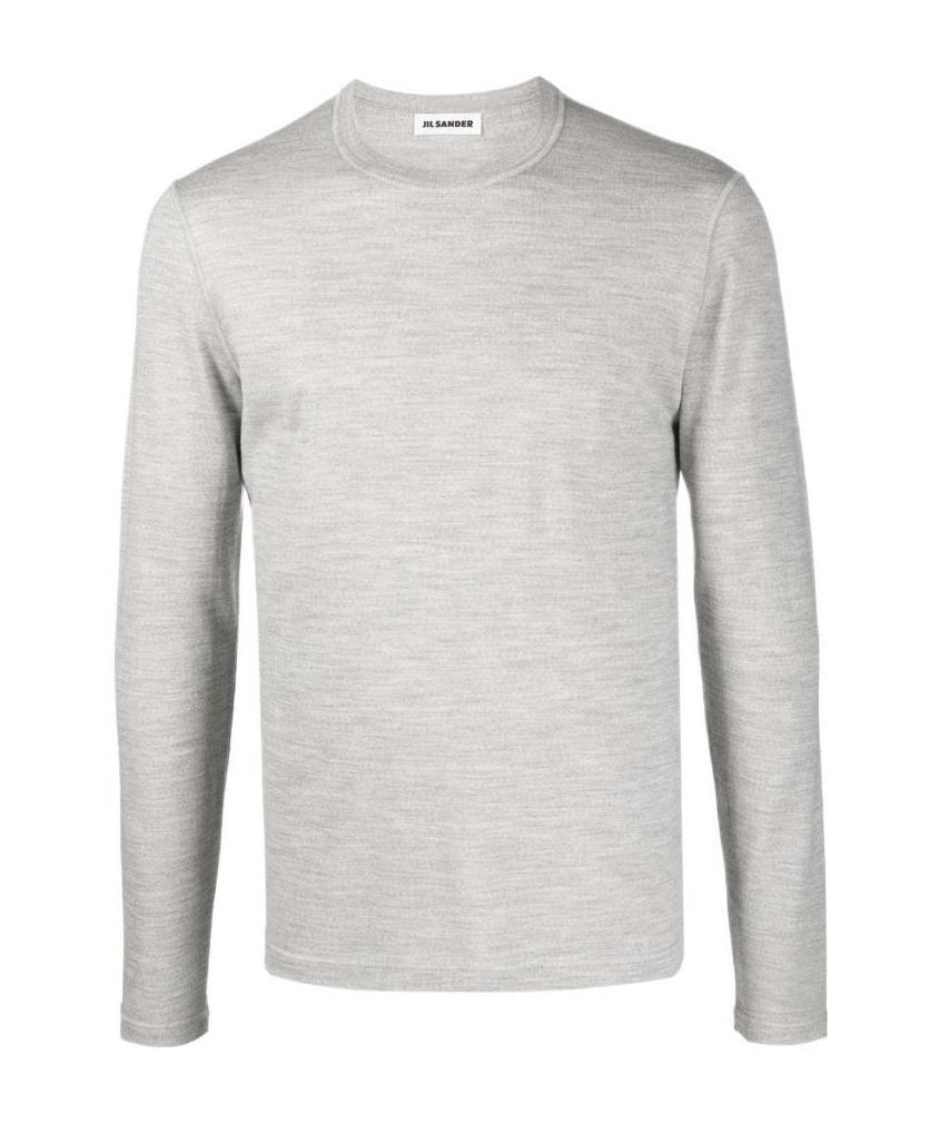 Jil Sander Round Neck Sweater In White