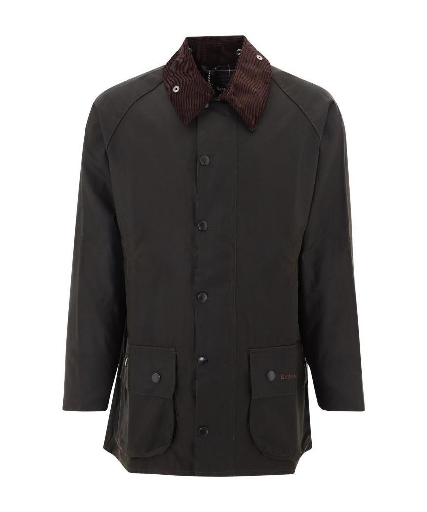 Barbour Bedale Waxed Cotton Jacket In Black