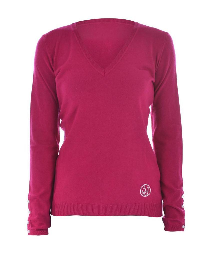 Armani Jeans V-neck Sweater In Red