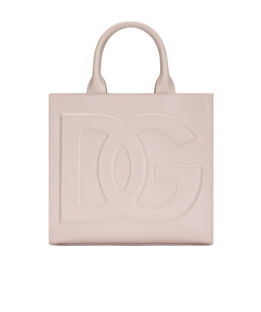 Dolce & Gabbana Debossed-logo Tote Bag In Pink