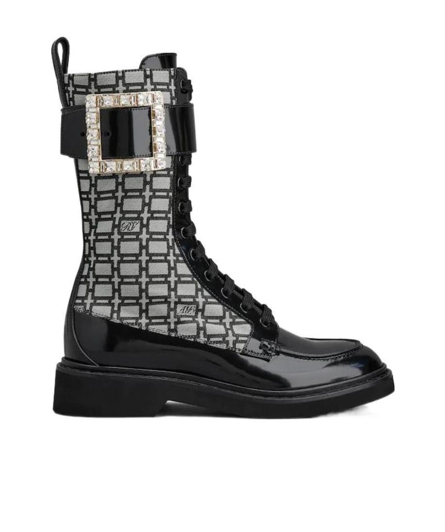 Roger Vivier Clasp Short Boots In Black