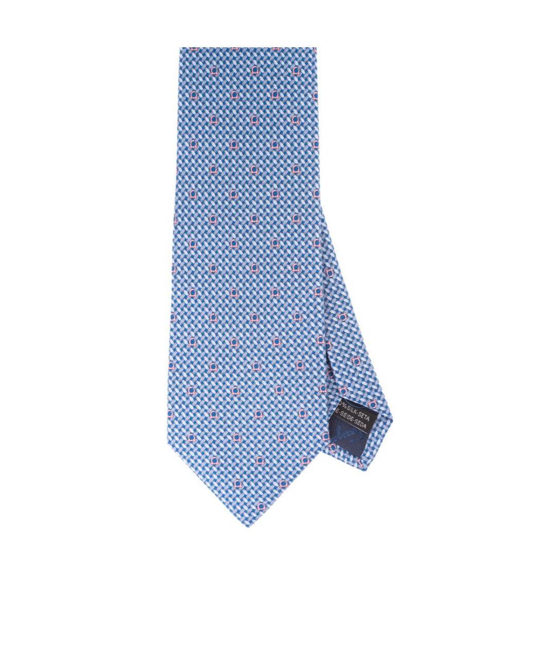 Ferragamo Gancini Print Tie In Blue