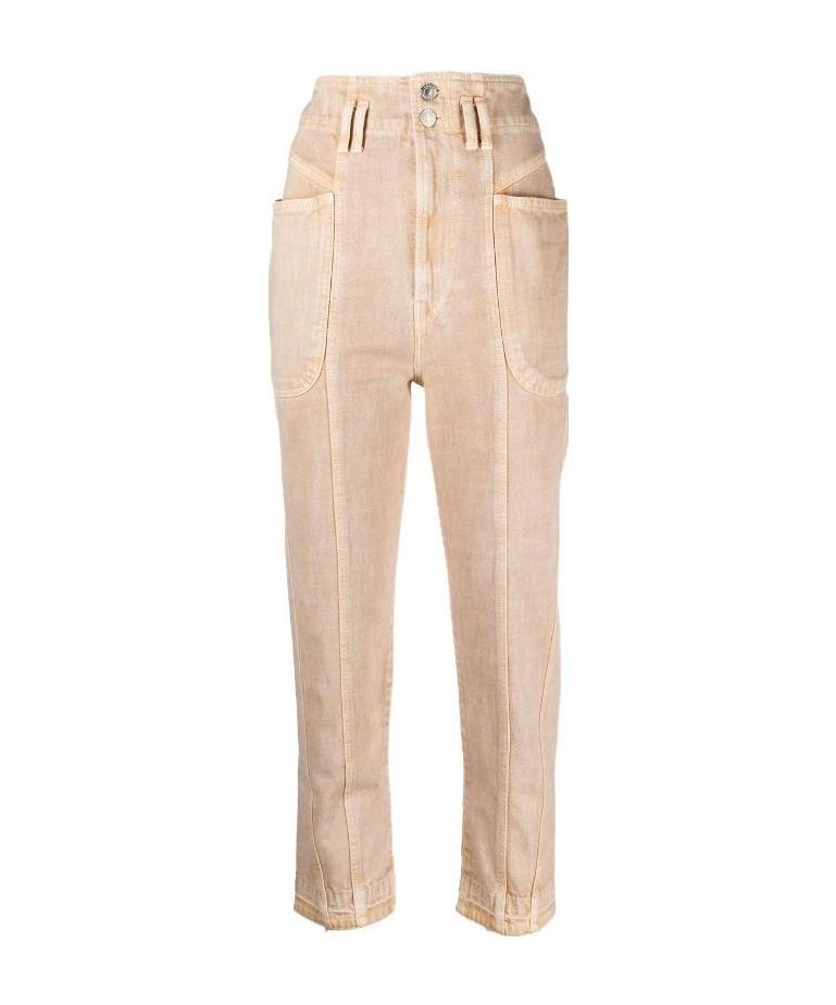 Isabel Marant High-rise Cropped Trousers In Nude