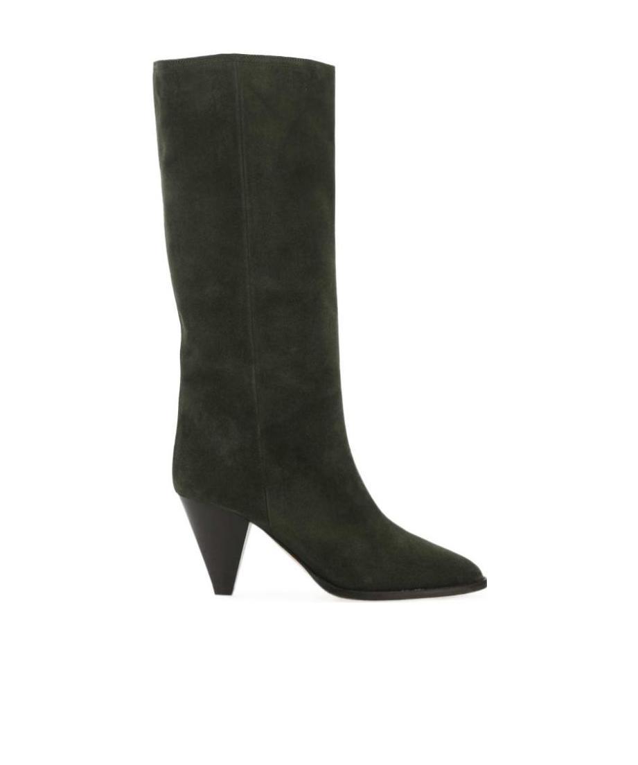 Isabel Marant Riria Suede Knee-high Boots In Black