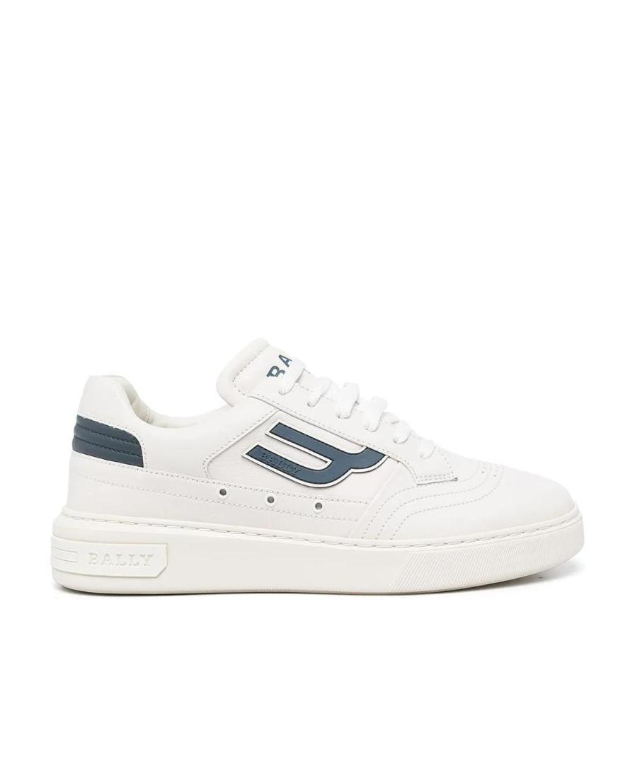 Bally Logo-patch Leather Sneakers In White