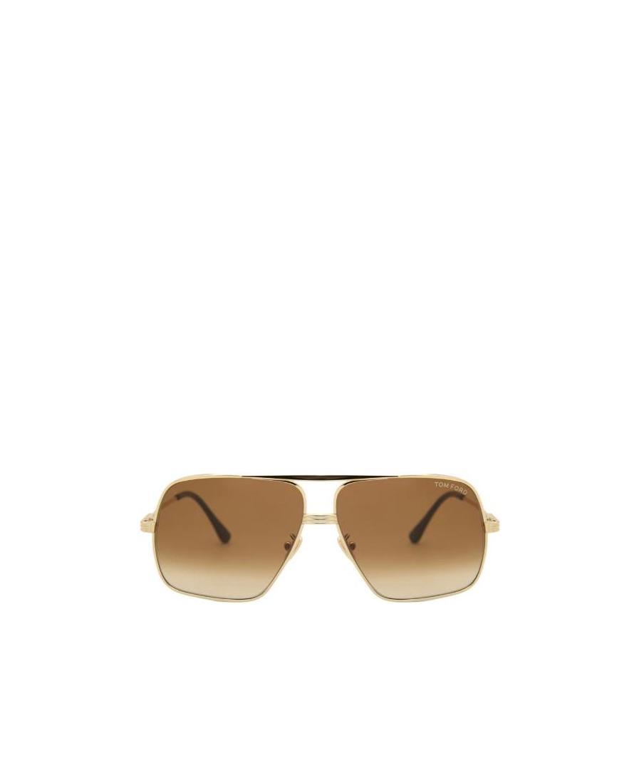 Tom Ford Logo Gradient Sunglasses In Brown