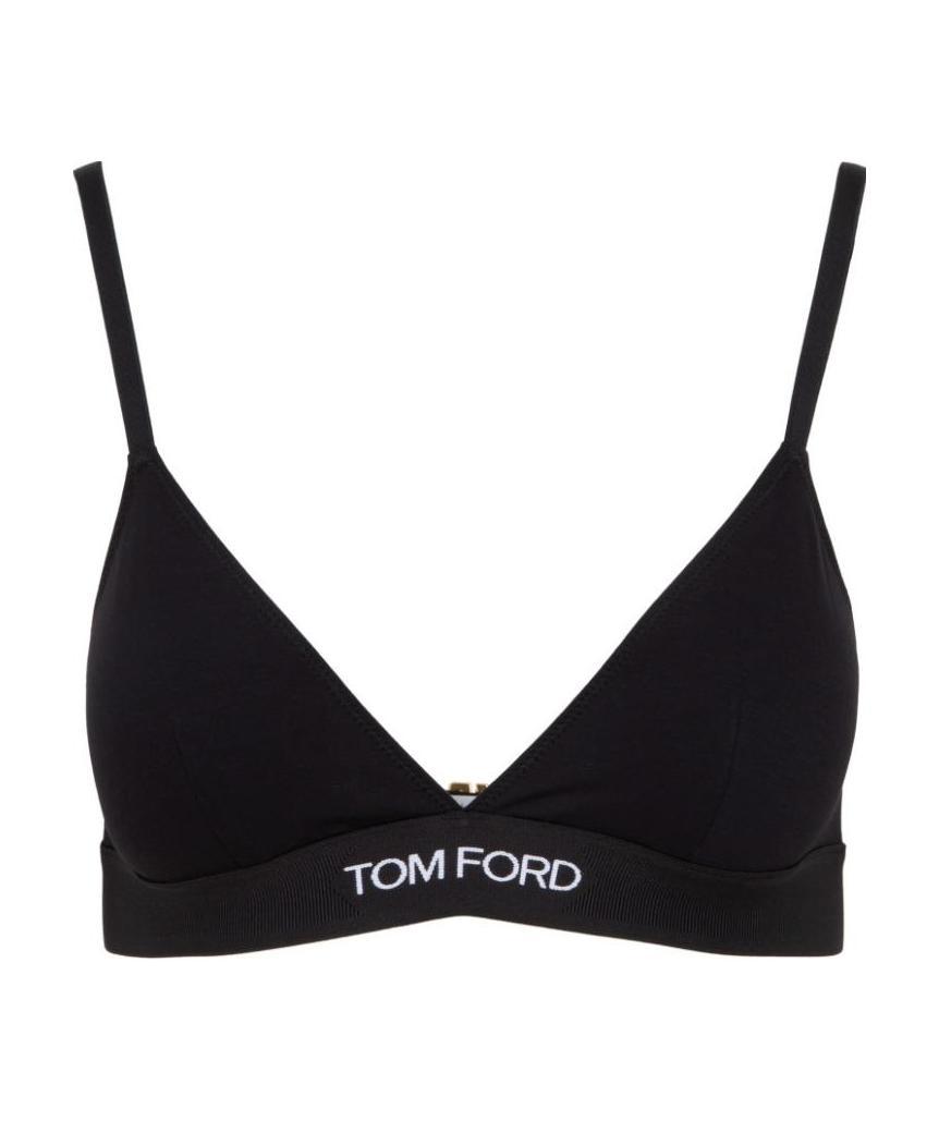 Tom Ford Stretch-modal Jersey Soft-cup Triangle Bra In Black