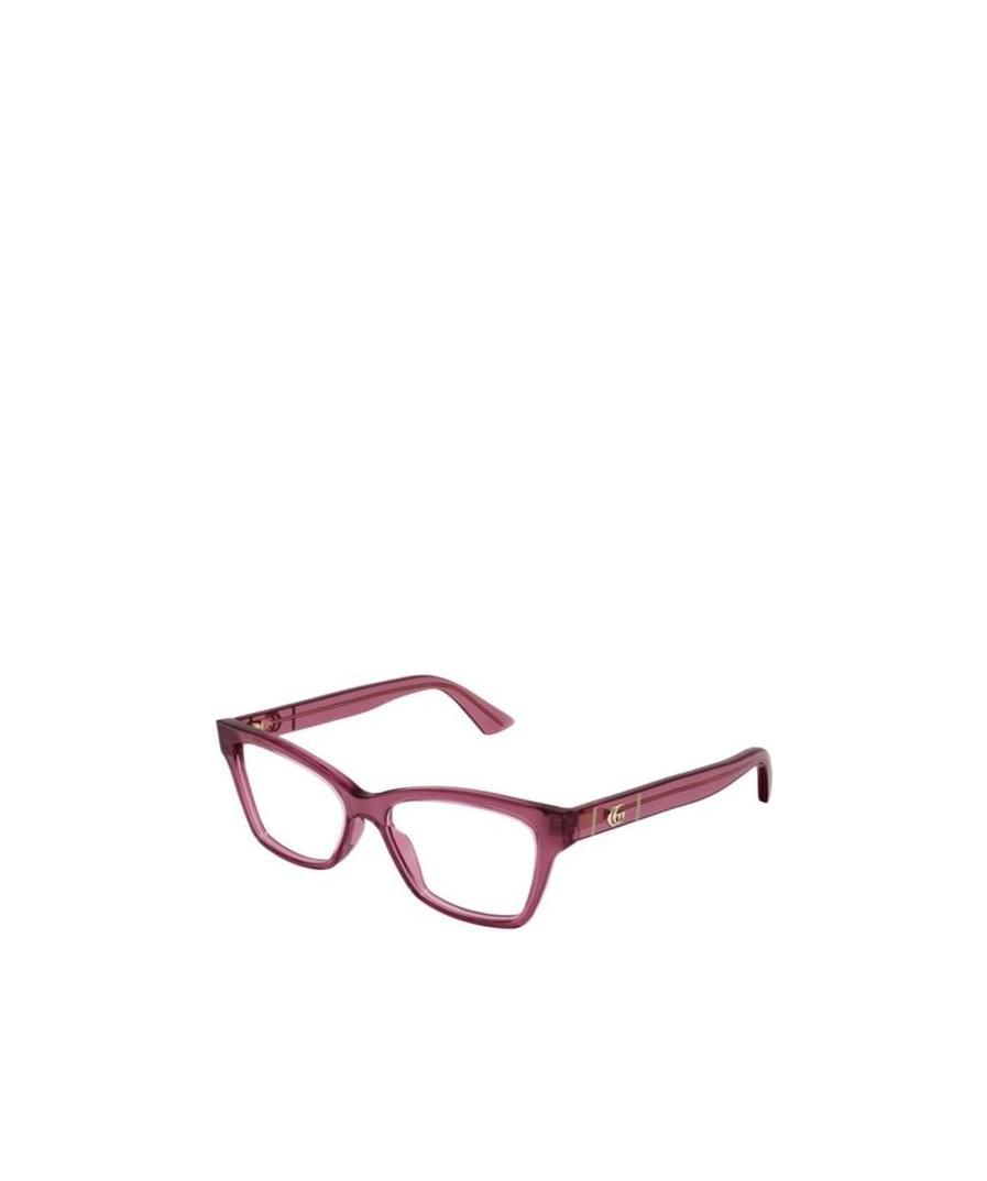 Gucci Transparent Square-frame Eyeglasses In Pink