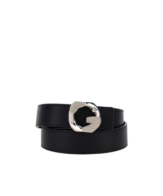 Givenchy G Chain Buckle Leather Belt In Black