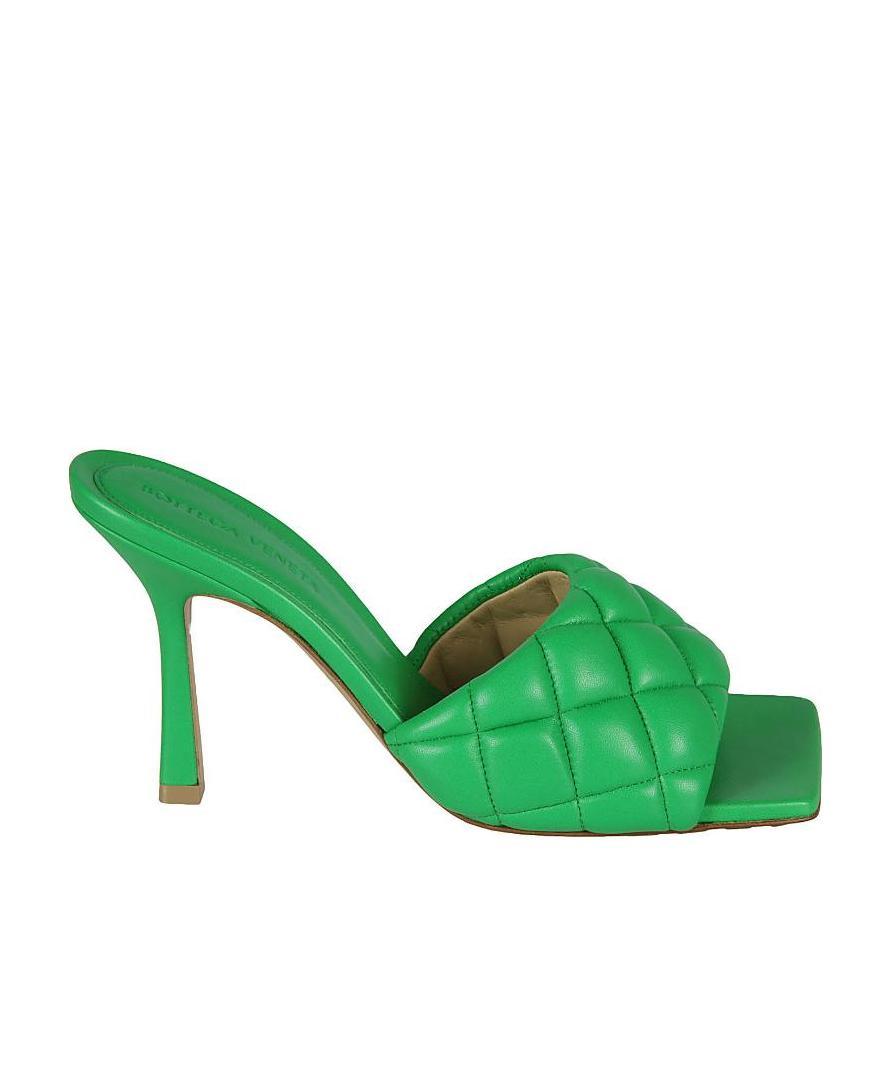 Bottega Veneta Lido Leather Sandals In Green
