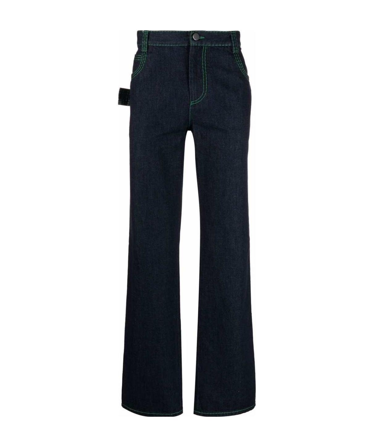 BOTTEGA VENETA CONTRAST-STITCH STRAIGHT-LEG JEANS