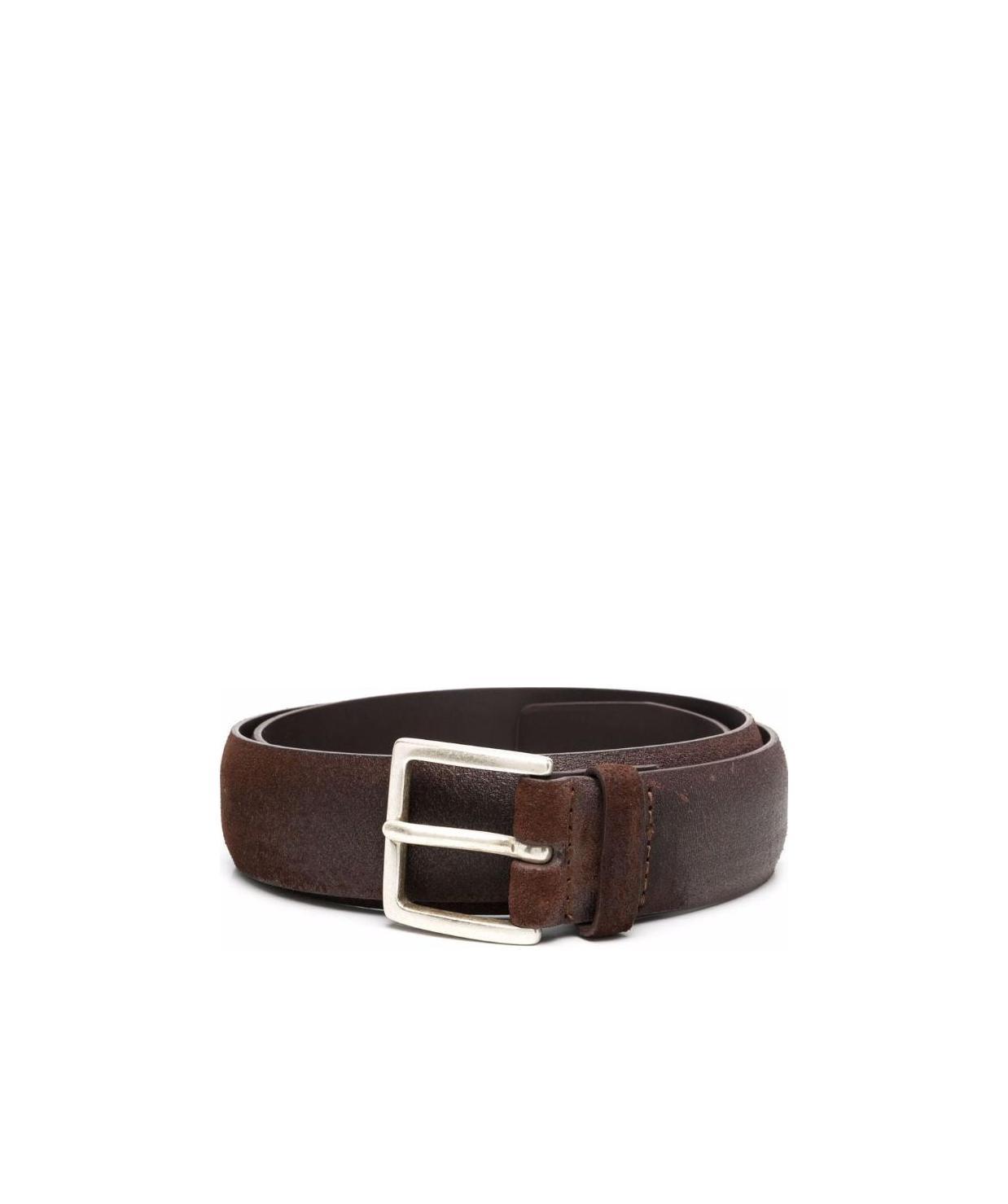 Orciani Buckle-fastening Suede Belt In Black