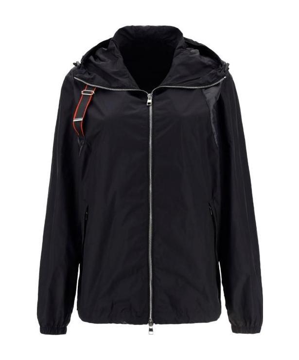 Alexander Mcqueen Harness Logo Tape Jacket In Black
