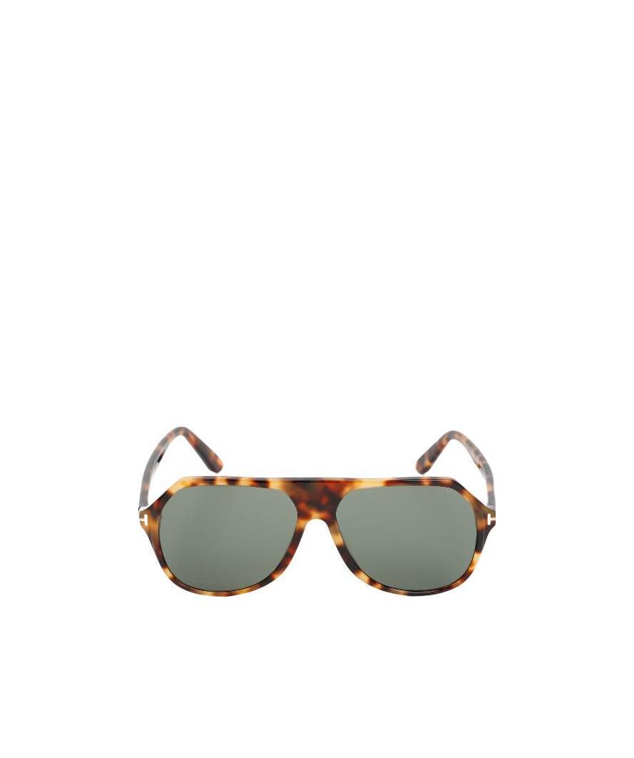 Tom Ford Pilot Frame Sunglasses In Gray