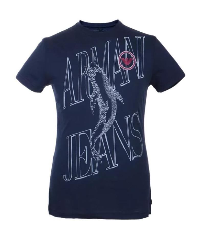 Armani Jeans Printed T-shirt In Blue