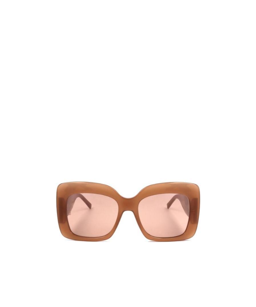 Elie Saab Square Frame Sunglasses In Brown