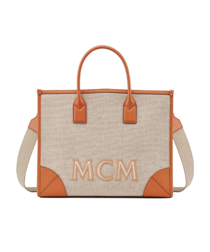 Mcm Canvas Bag In Nude