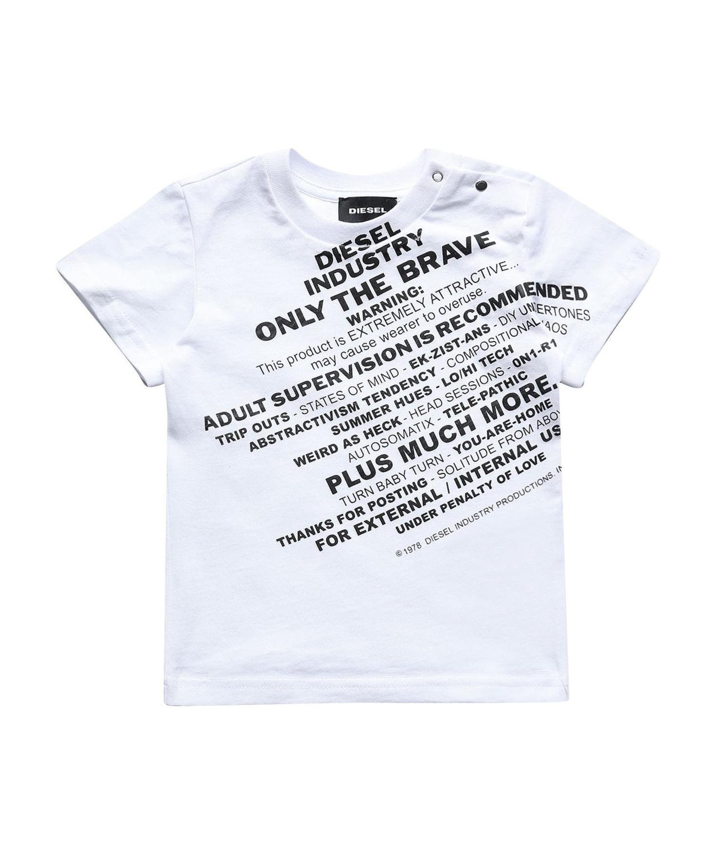 Diesel Llogo Printed T-shirt In White