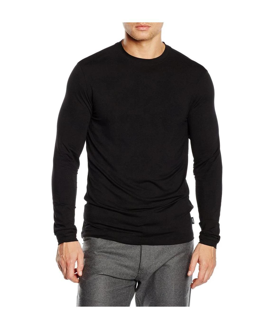 ARMANI COLLEZIONI T-SHIRT WITH ROUND NECK AND LONG SLEEVES