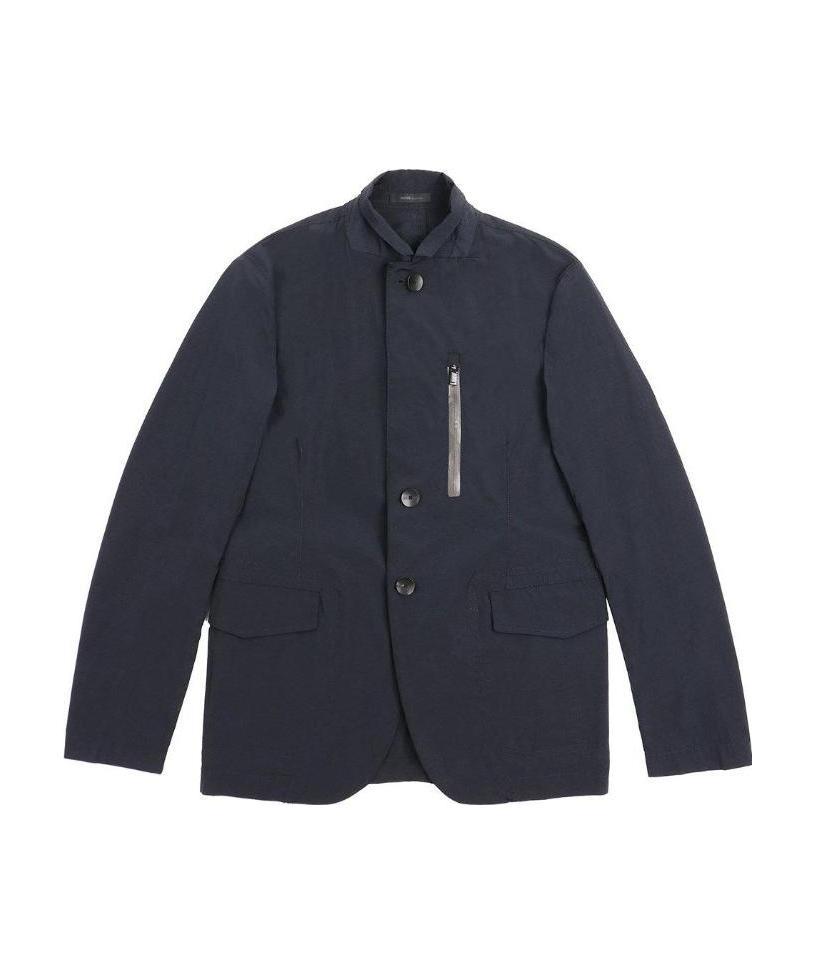 Armani Collezioni Single-breasted Casual Jacket In Black