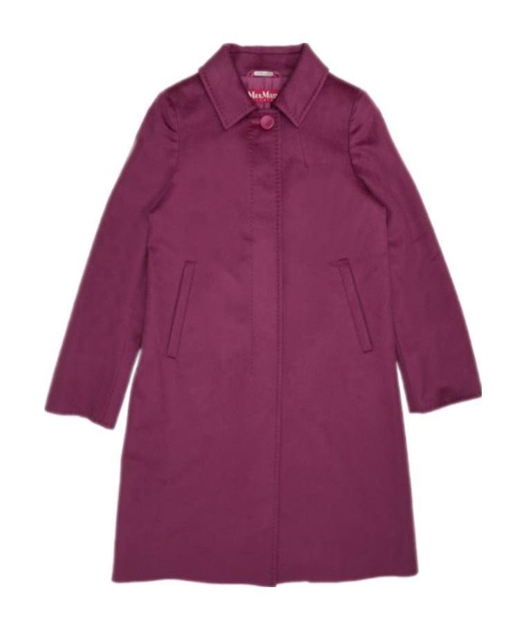Max Mara Lapel Coat In Red