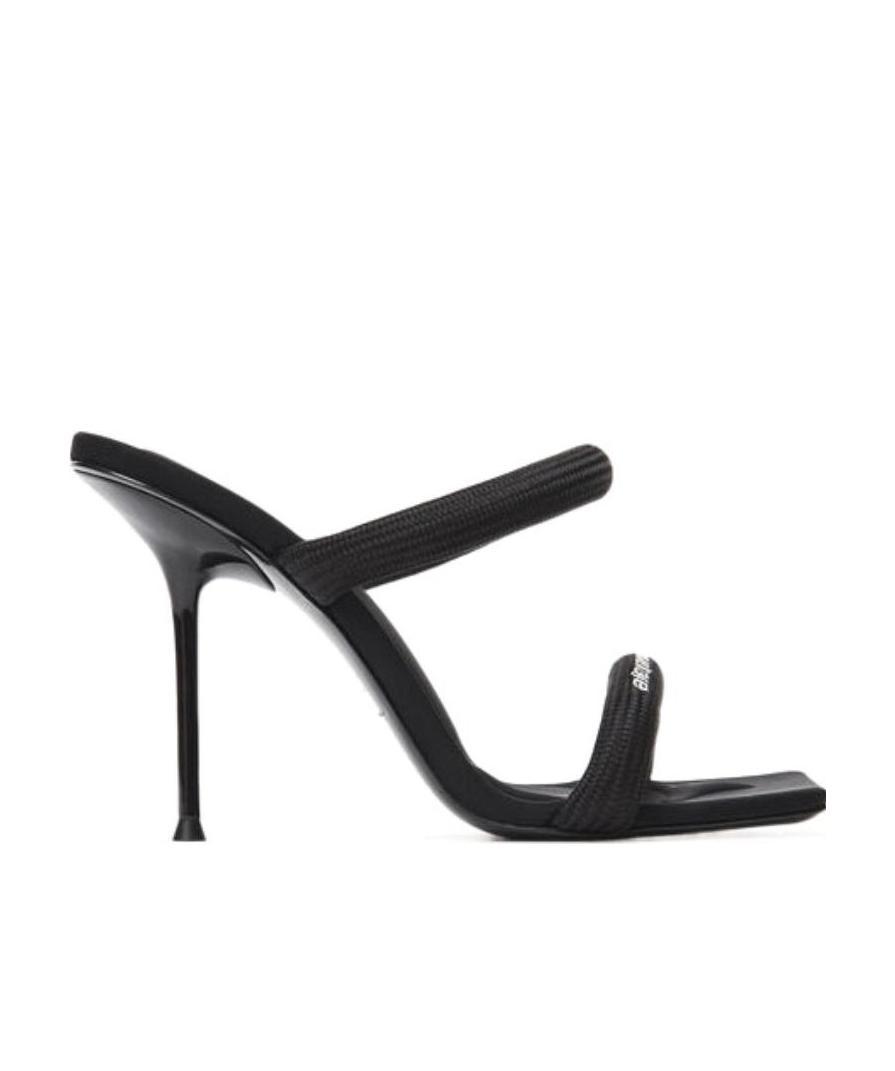 Alexander Wang Navy Julie 105mm Nylon Tubular Heeled Sandals In Uniform Blue