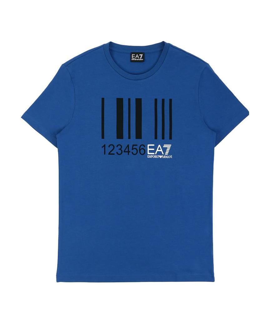 EA7 LOGO T-SHIRT WITH ROUND NECK