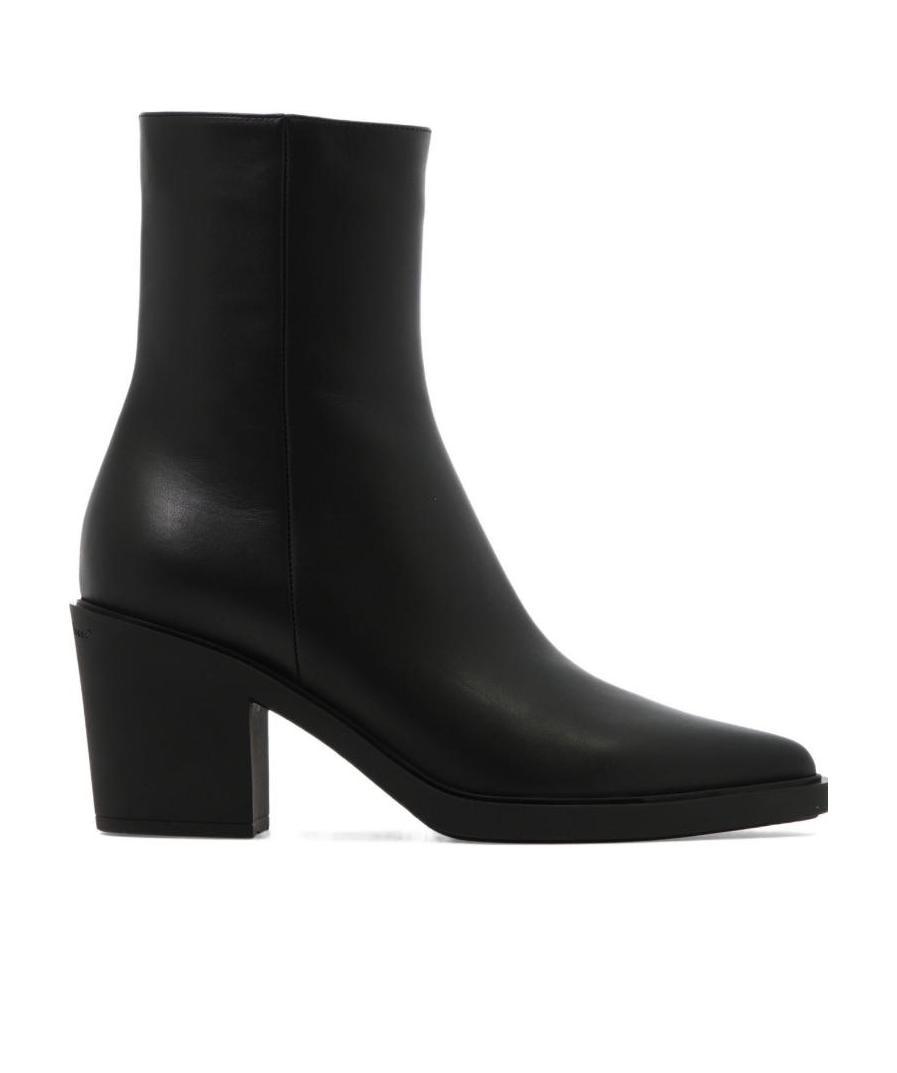 Shop Gianvito Rossi Dylan Pointed-toe Ankle Boots In Black
