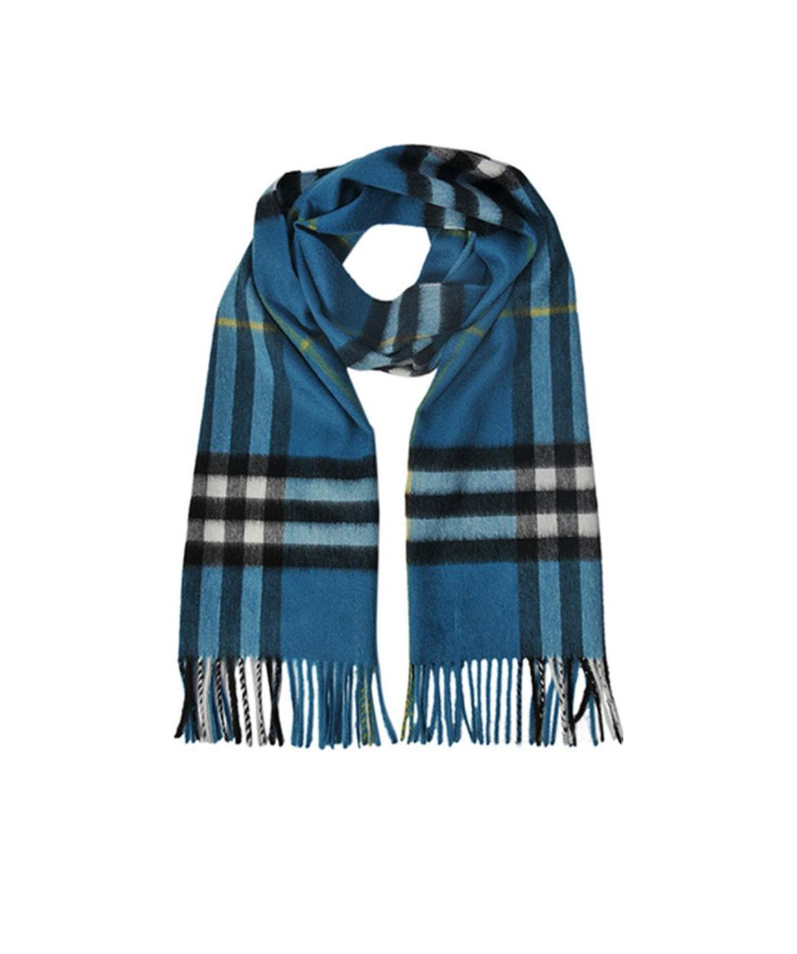 Burberry Logo Scarf In Blue