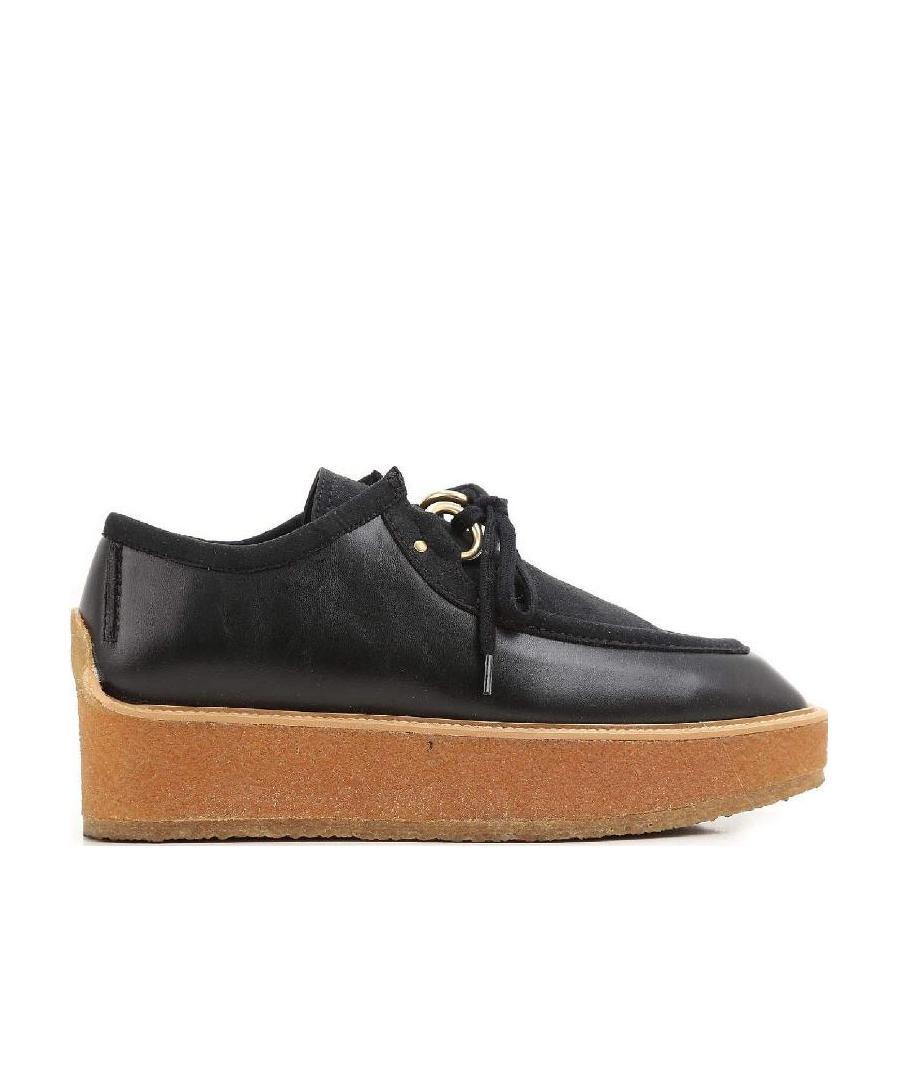 Stella Mccartney Black Logo Muffin Shoes In Black