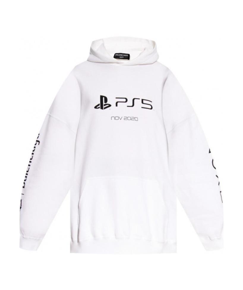 Balenciaga X Sony Playstation 5 Oversized Hoodie In White
