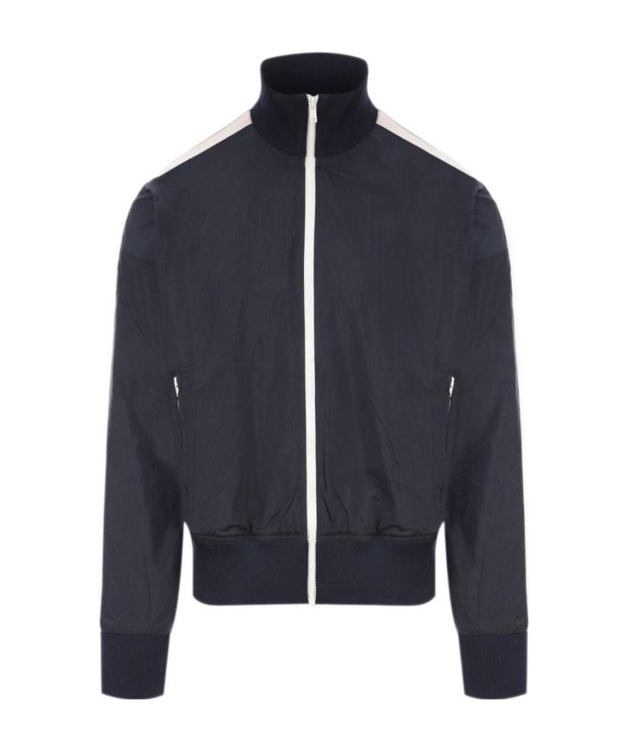 Palm Angels Logo-print Stripe-trim Track Jacket In Black