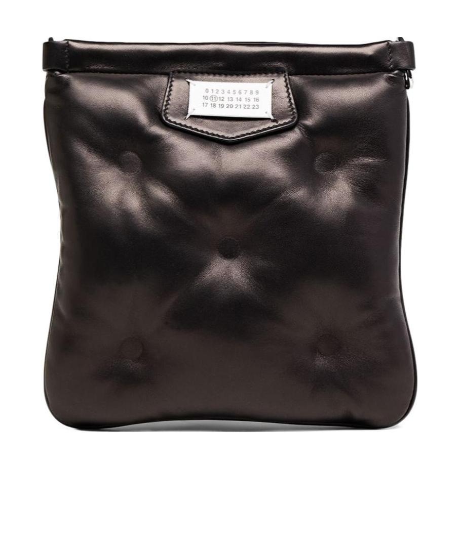 Maison Margiela Glam Slam Mini Flat Pocket Shoulder Bag In Black