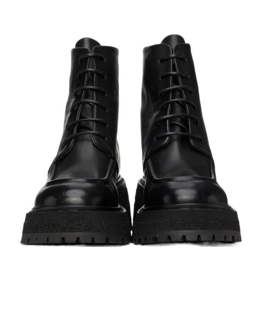 Marsèll Carro Ridged-sole Leather Boots In Black