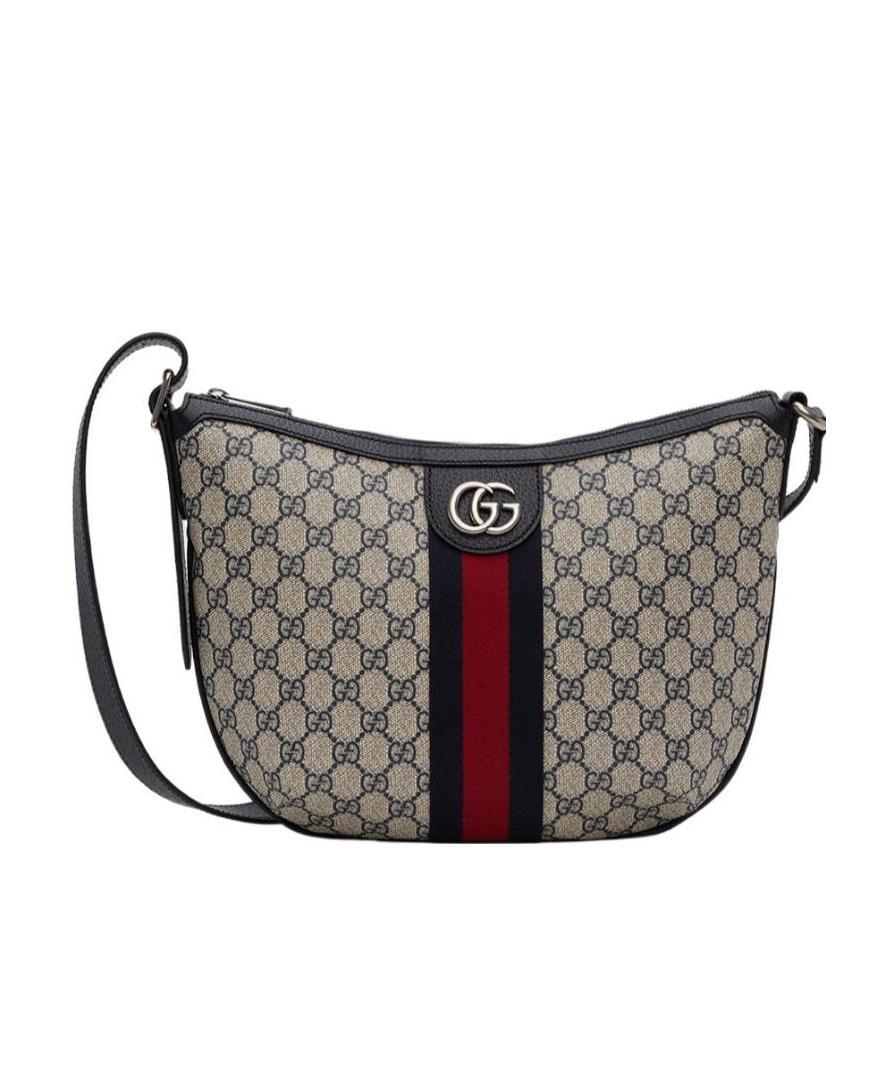 Gucci Ophidia Gg Supreme Shoulder Bag In Black