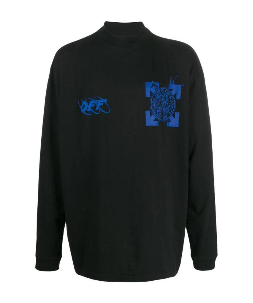 Off-white Printed Sweater In Black