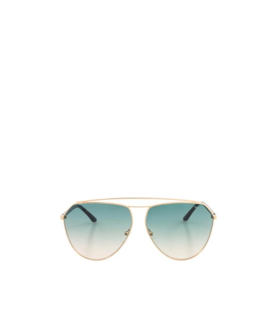 Tom Ford Logo Sunglasses In Green