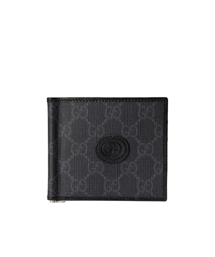 Gucci Logo-patch Gg-canvas Cardholder In Black