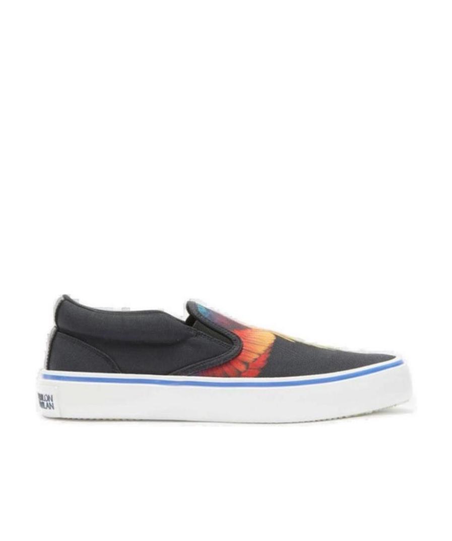 Marcelo Burlon County Of Milan Marcelo Burlon Icon Wings Logo Slip-on Sneakers In Black