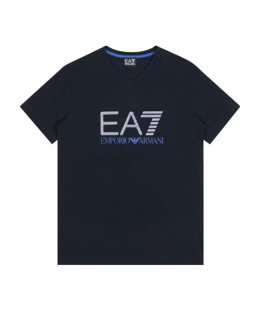 EA7 LOGO T-SHIRT WITH ROUND NECK