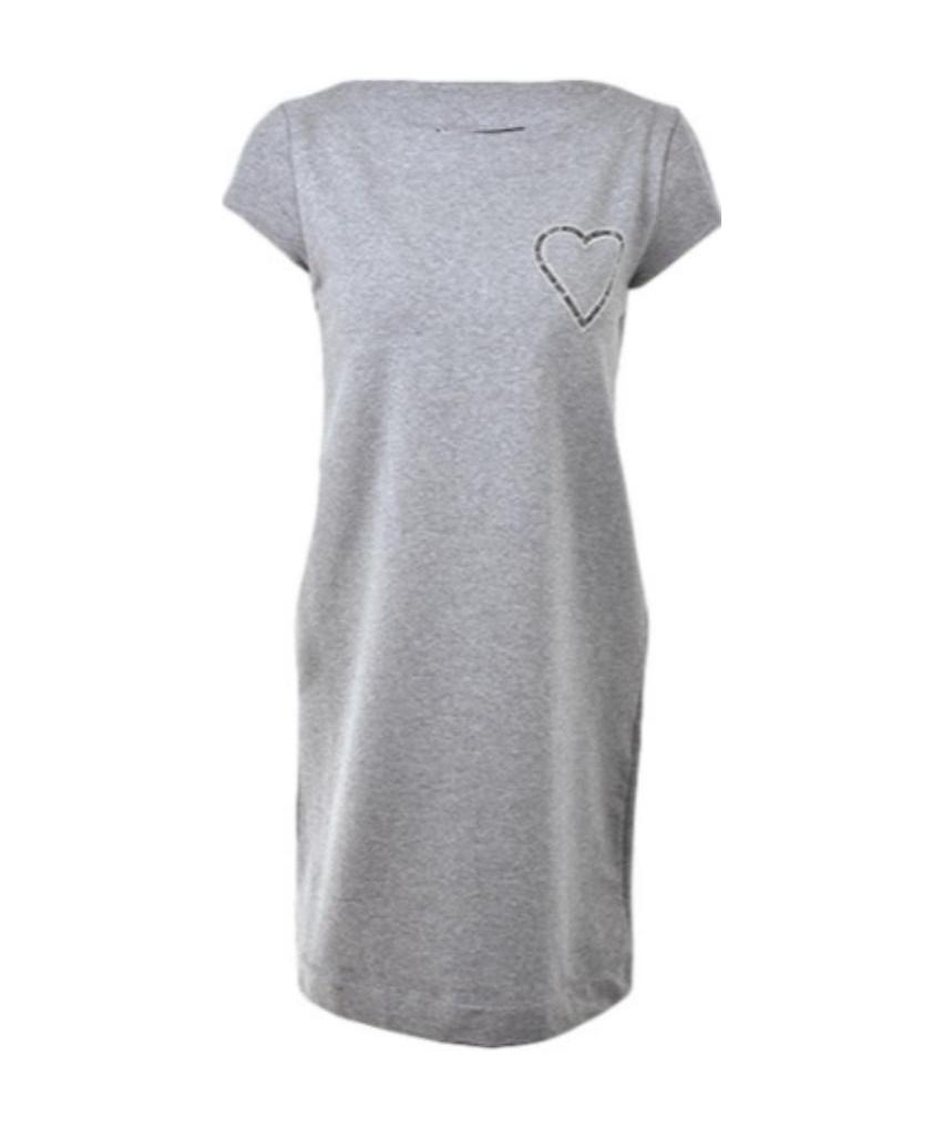 Moschino Love Hot Diamond Dress In Gray