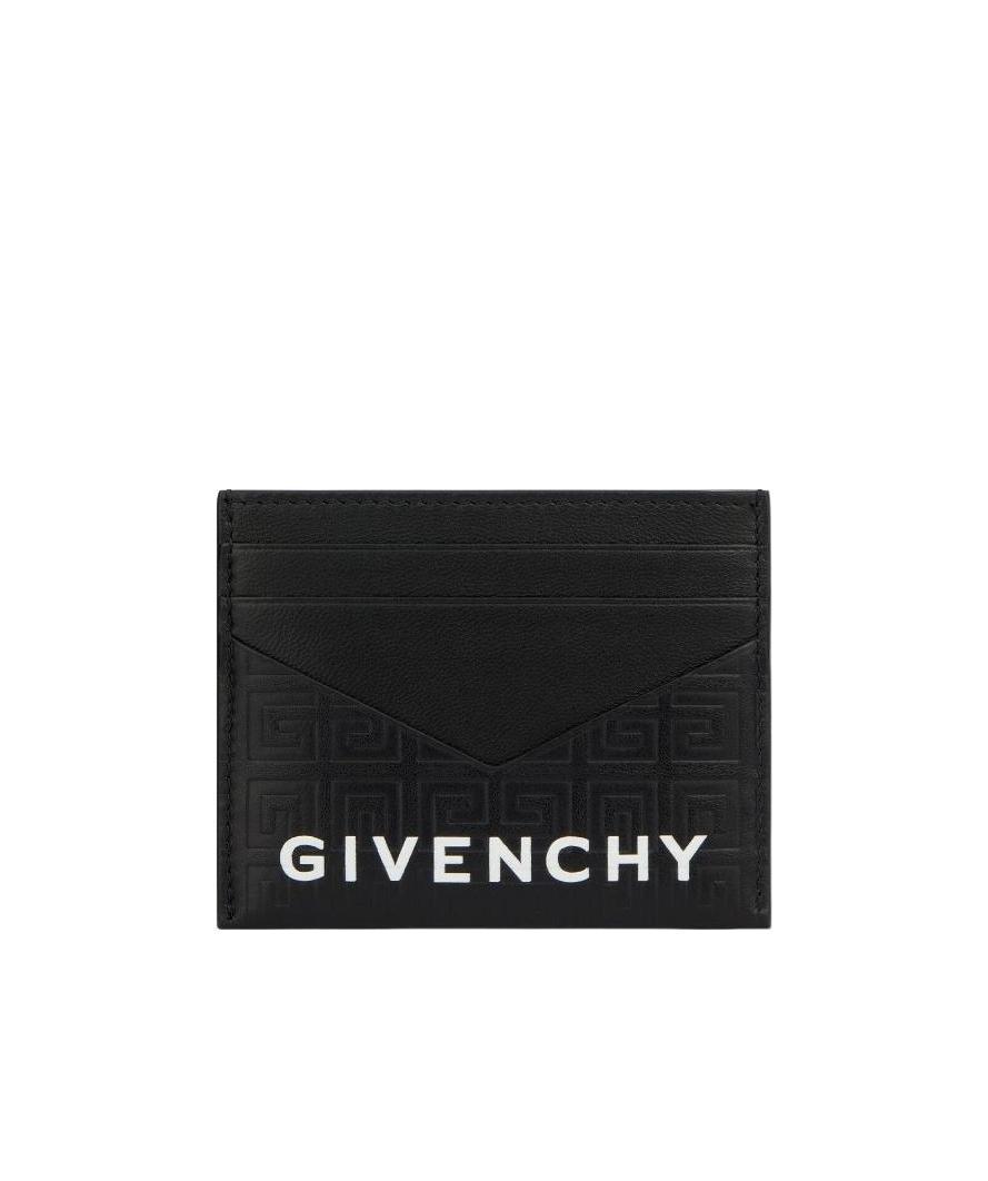 Givenchy 4g Logo Print Cardholder In Black