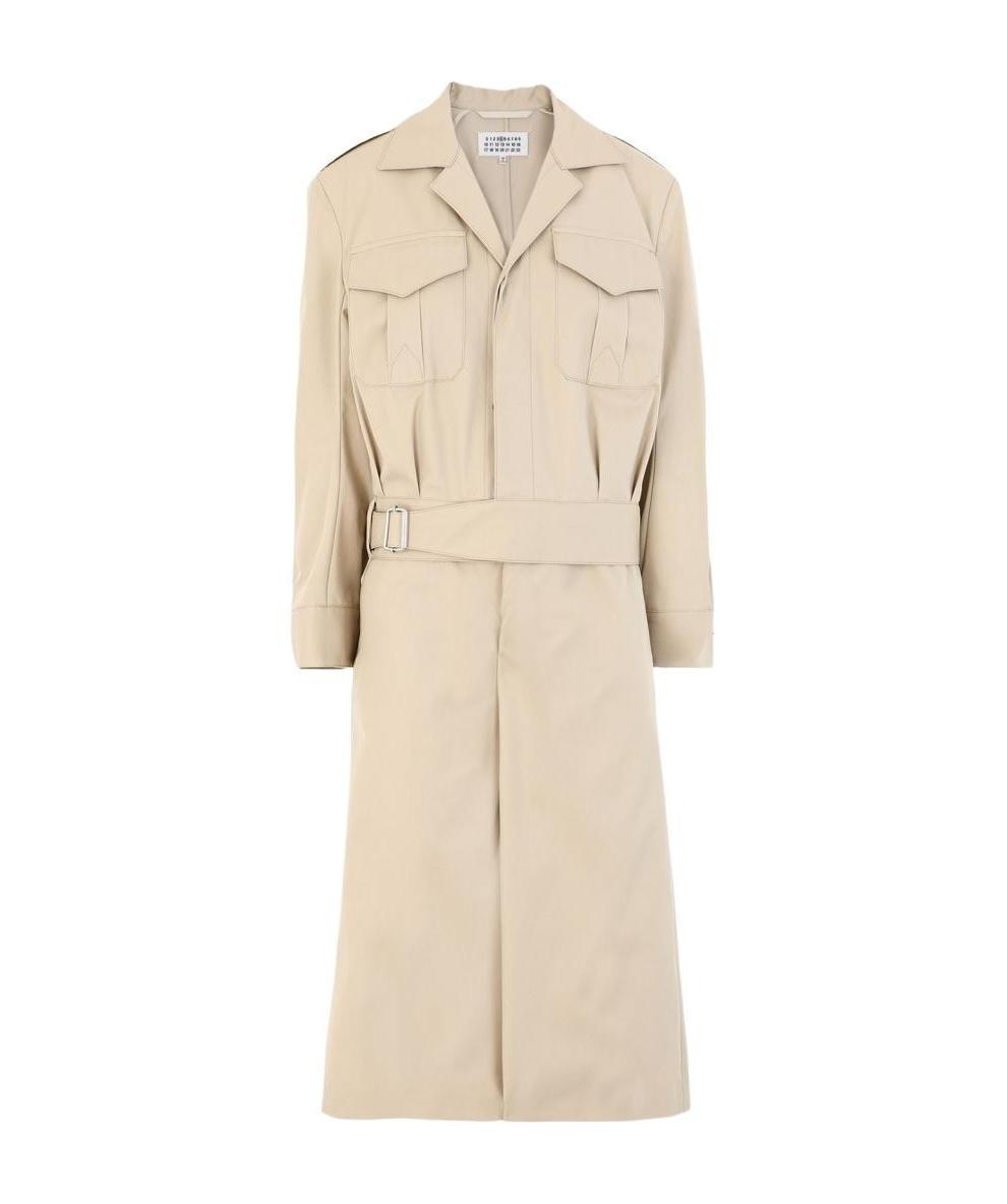 Maison Margiela Cropped Trench Jumpsuit In Nude