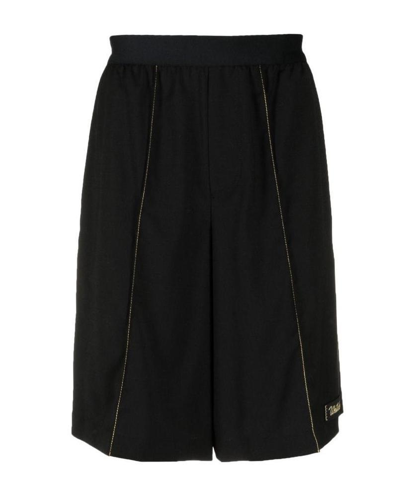 We11 Done Contrast Sewing Sports Shorts In Black