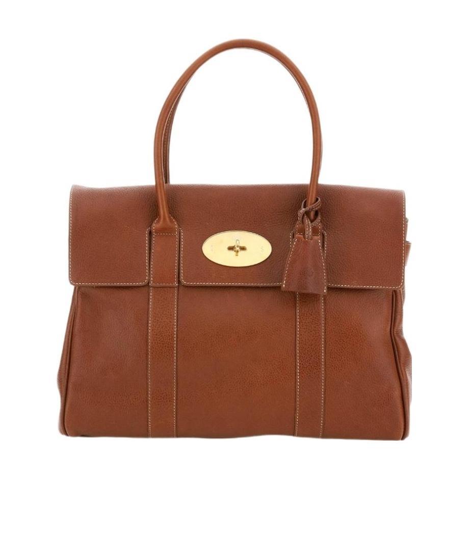 Mulberry Tonal Stitched Tote Bag In Brown