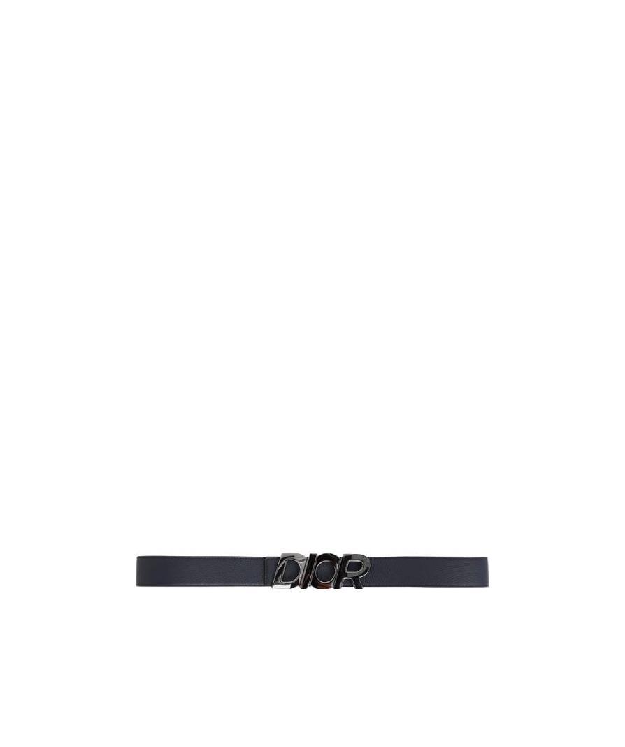 Dior Homme Logo Plaque Belt In Black