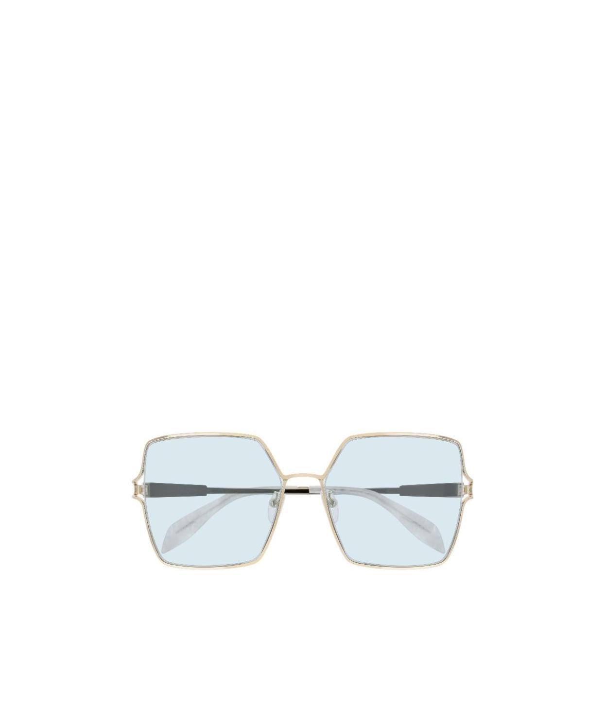 Alexander Mcqueen Logo Sunglasses In Blue