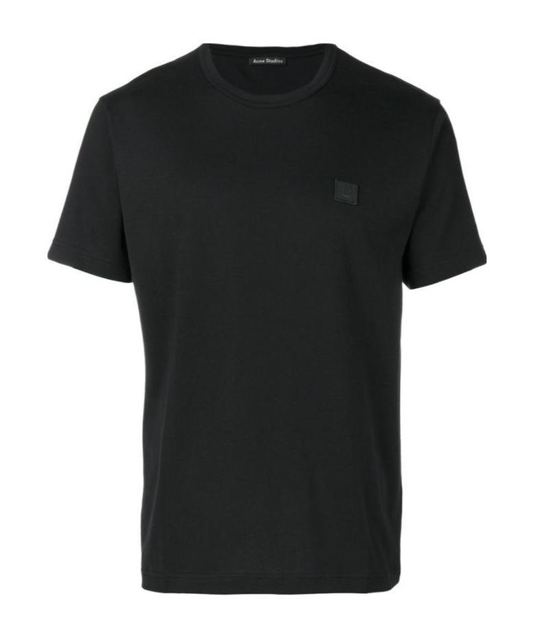 Acne Studios Nash Face M Short Sleeve Regular T-shirt In Black